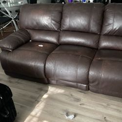 Lather Couch Reclaiming On Both Ends, Two Bar Stools, Kitchen Table Or Card Table With 6 Chairs 