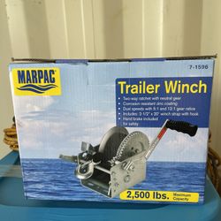 New 2500lb HD Trailer Winch With Strap    $140 