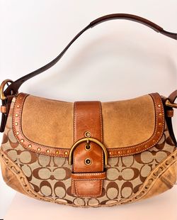 Authentic vintage coach soho flap/hobo bag