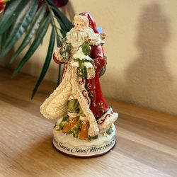 Fitz & Floyd St. Nick Musical Santa Figurine • Plays “Up on the Housetop” • Works