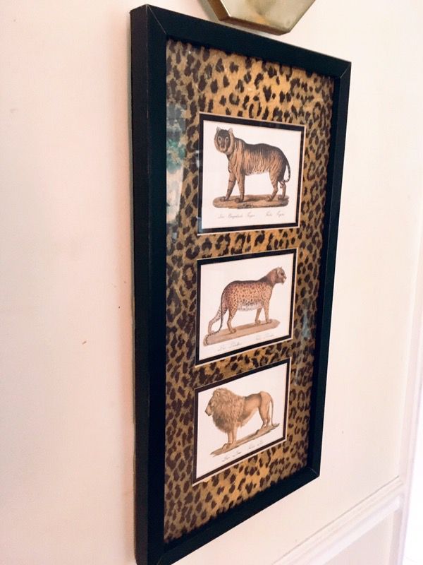 Picture Painting encased in glass with wooden black frame