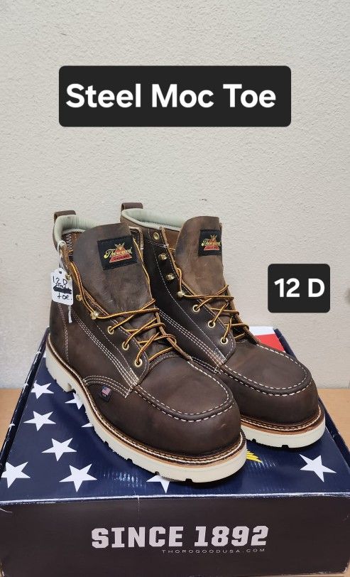 Thorogood Work Boot Size 12 D STEEL MOC TOE