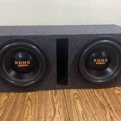 New 12” Kong Audio Subwoofers + New Ported Box 