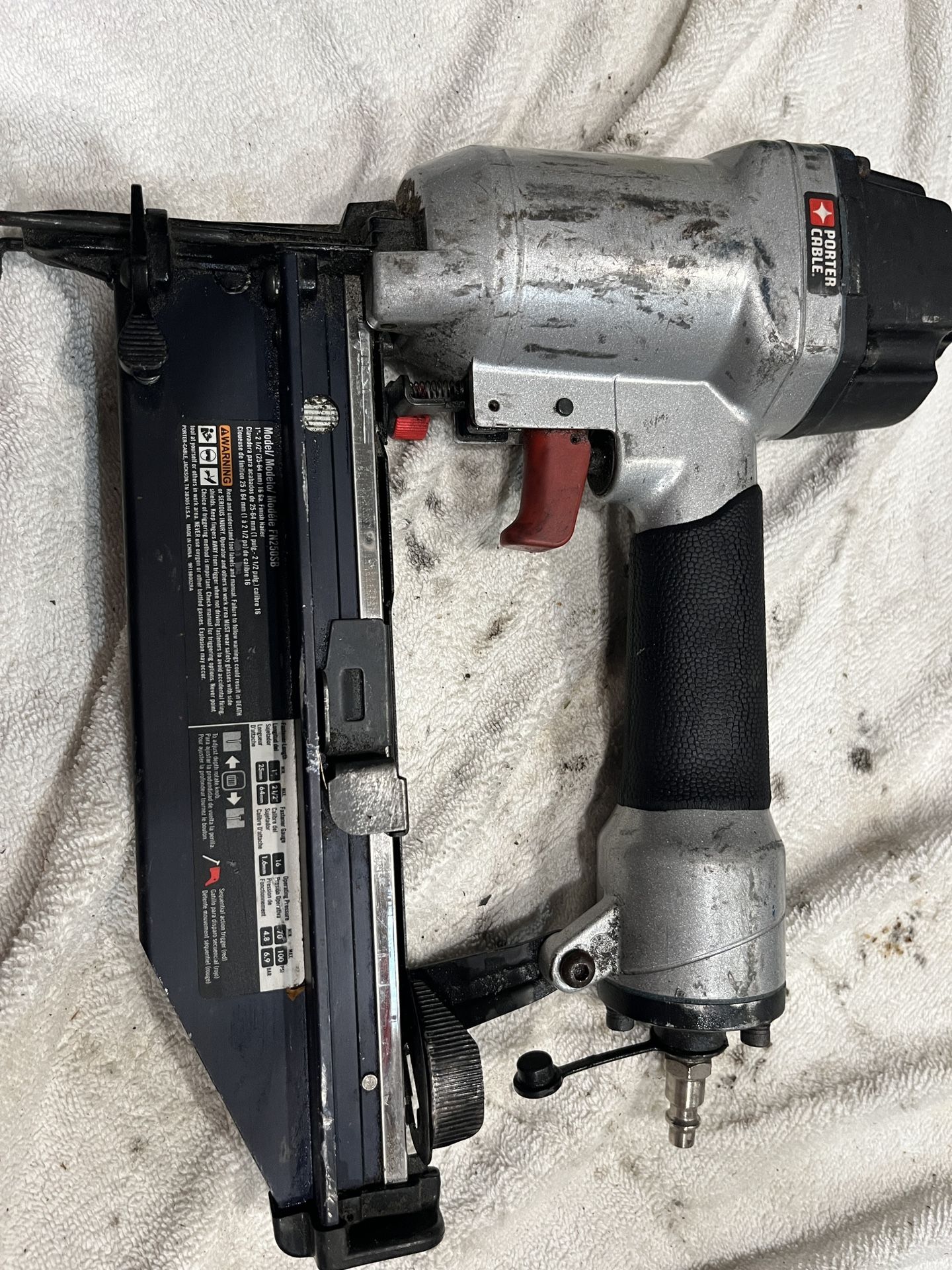 PORTER CABLE Nail Gun: Brad, 0°, Glue, Sequential, For 18 ga Nail Gauge