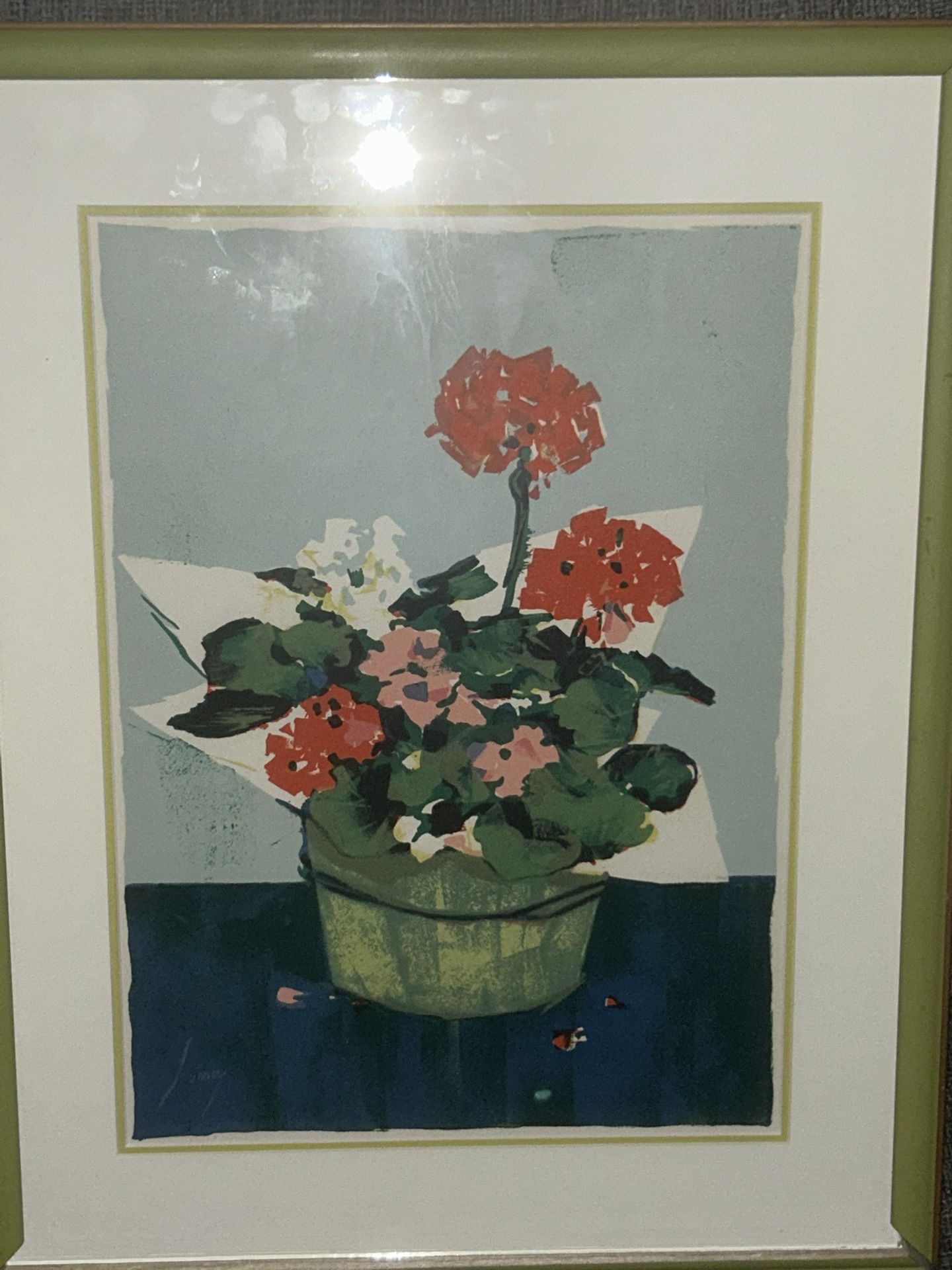 Andrew shunney lithograph geranium