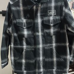 Vans Flannel Jacket Large Kids Or Small Adult