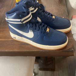 Navy Blue High top Air Force Ones Size 12