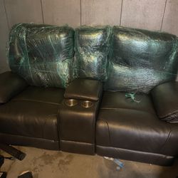Leather Couch, And Loveseat