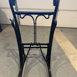 Hand Made Black Wrought Iron Easel Completely Custom Made French Design 