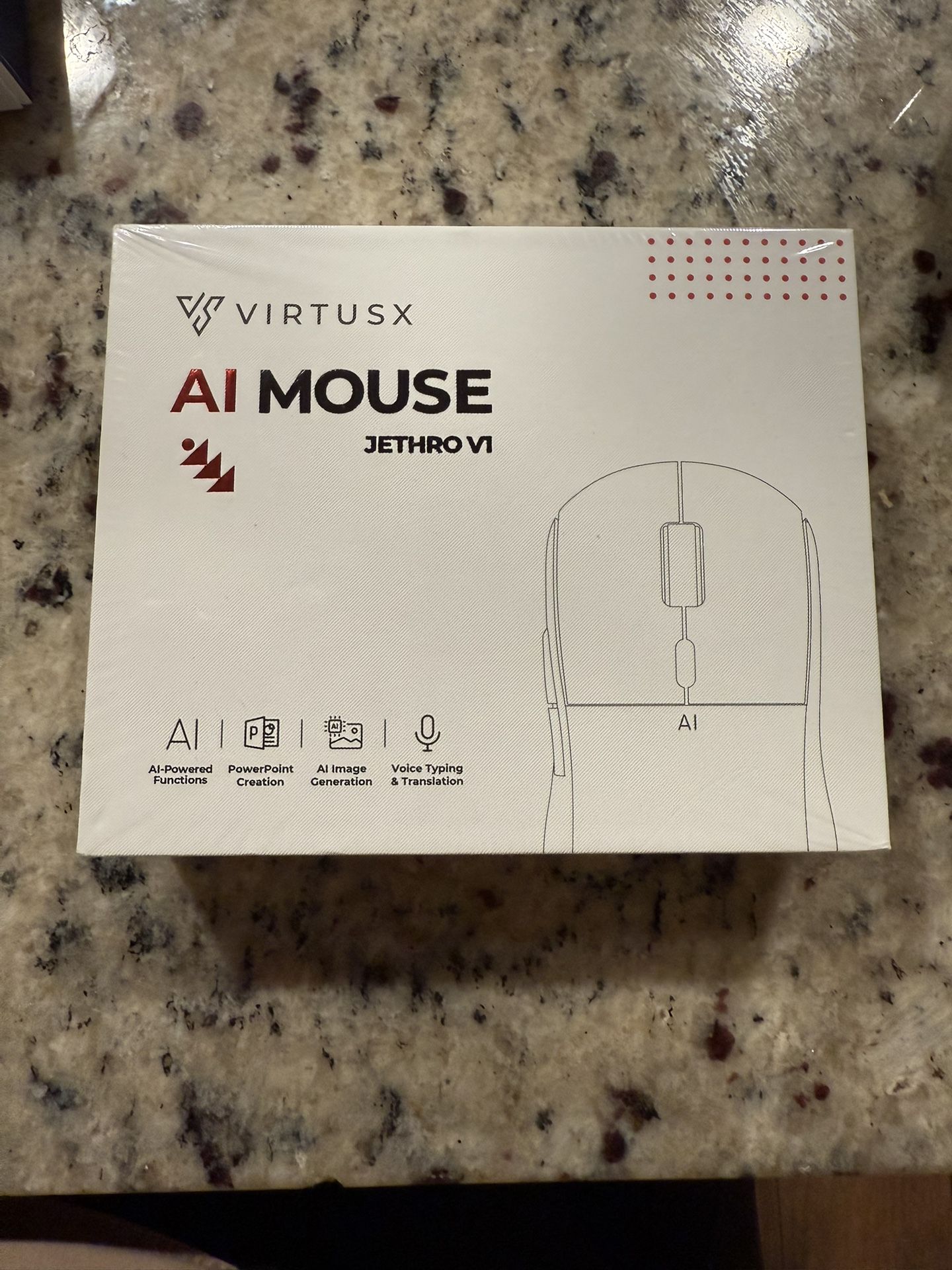 Virtusx Jethro AI Mouse - Voice & Audio Recorder for Lecture & Meeting, Centralized Software with Voice Typing, Writing Tools, Transcribe, Translate &