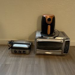 Panini, Toaster Oven/Convention Oven And Mini Air Fryer