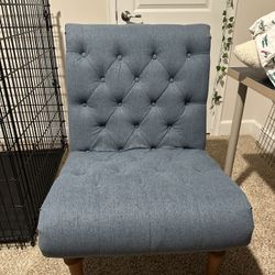 Blue Armless chair