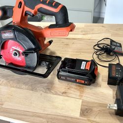 For Sale: Cordless Black & Decker Saw with Battery and Charger