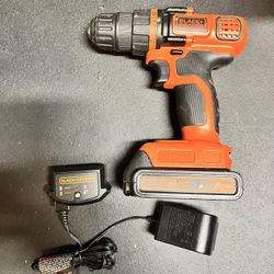 Black &Decker Drill, Battery, & Charger