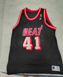 MIAMI HEAT SUPER RARE VINTAGE GLEN RICE SIGNED CHAMPION JERSEY SIZE 48
