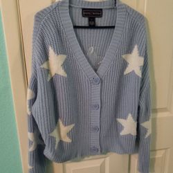 Blue Cardigan With Stars