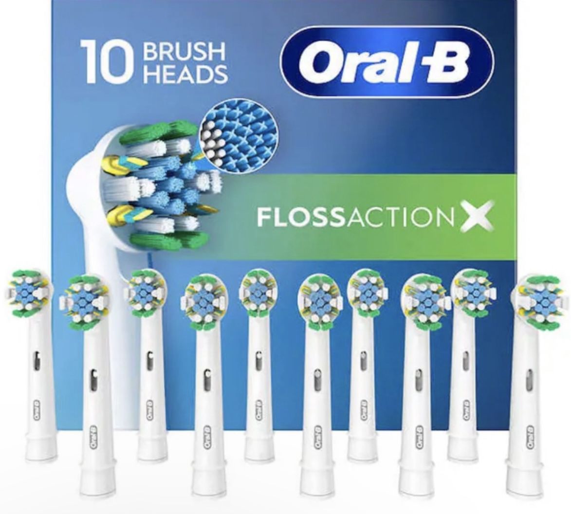  Oral-B Floss Action Replacement Electric Toothbrush Heads, 10-count 