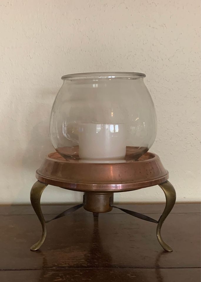 Copper Base candle holder or plant stand