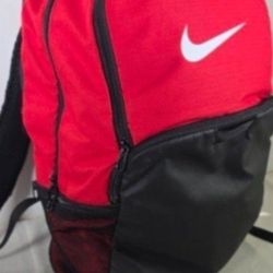 Nike Brasilia XL 9.5 Black & Red Backpack with Many Pockets