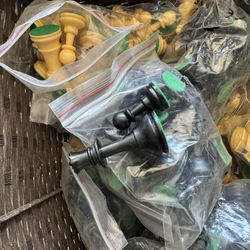 Large Lot Of Chess Pieces 