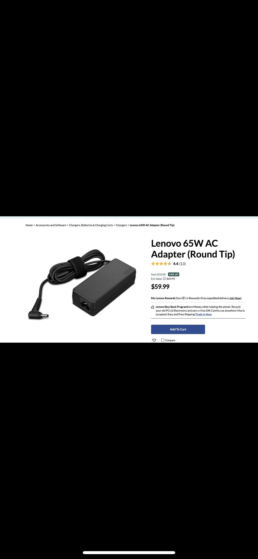 LENOVO AC ADAPTER CHARGER