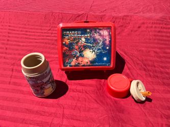 Vintage 1980s Transformers Lunchbox + Thermos – Complete Set $30