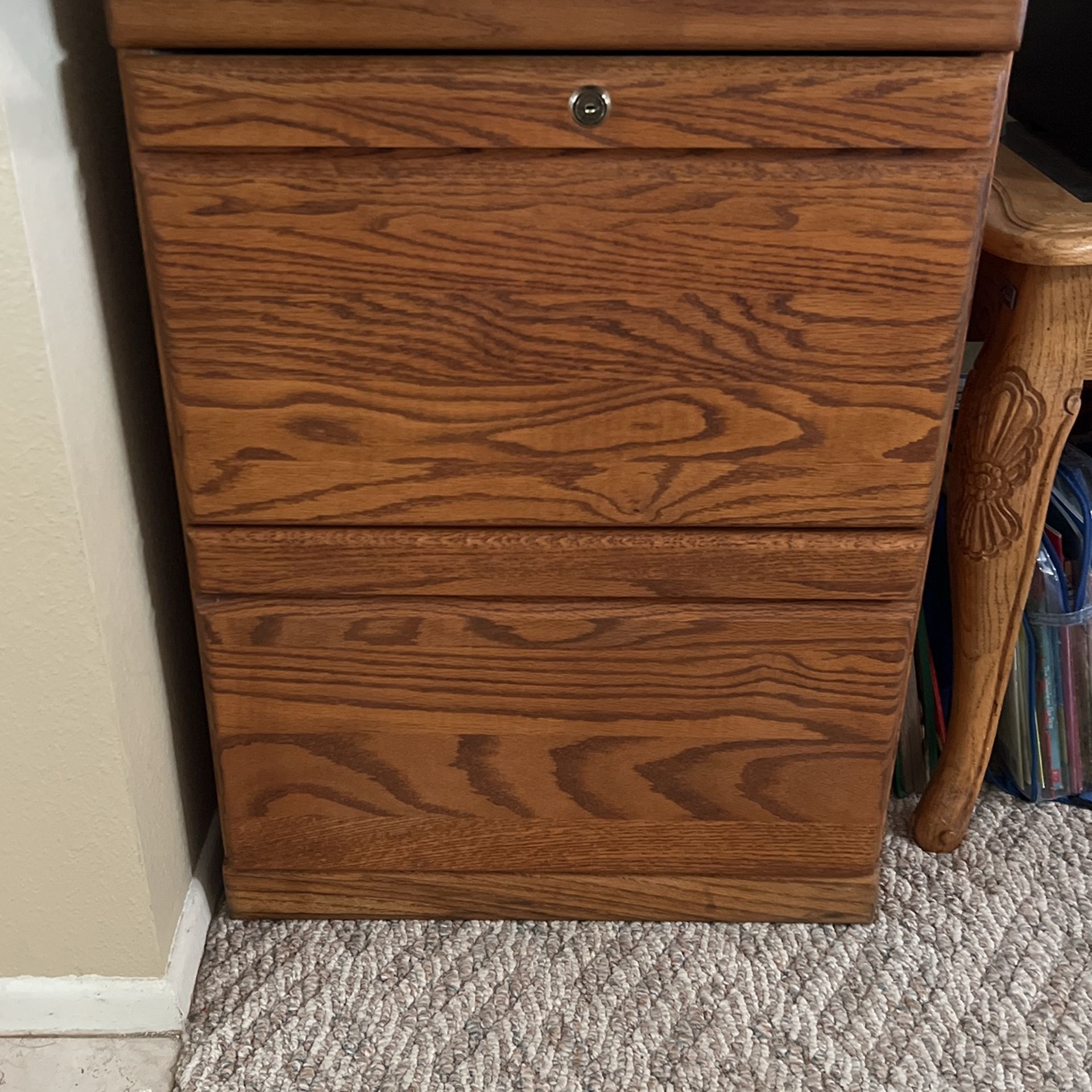 Solid Wood File Cabinet