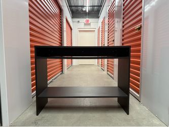 Black TV Stand / Entertainment Center with Storage Shelf