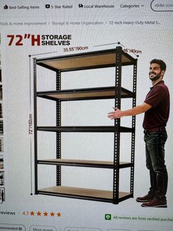 Heavy-Duty Metal Storage Shelf