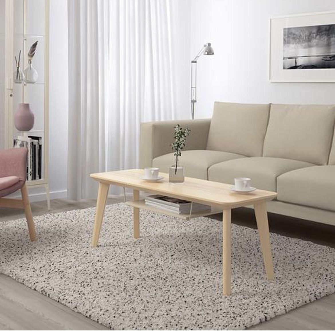 IKEA LISABO TV stand/coffee table ash veneer
