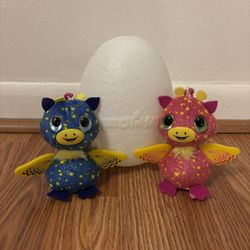 Hatchimals Talking Clip On Twin Surprise Egg Plush Toy Toys