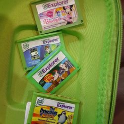 Leap Frog Explorer, Case, And 4 Games