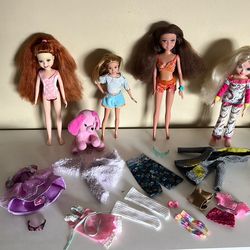 My essence Moxie  And Barbies    Dolls They Come With Some Accessories All Good Condition