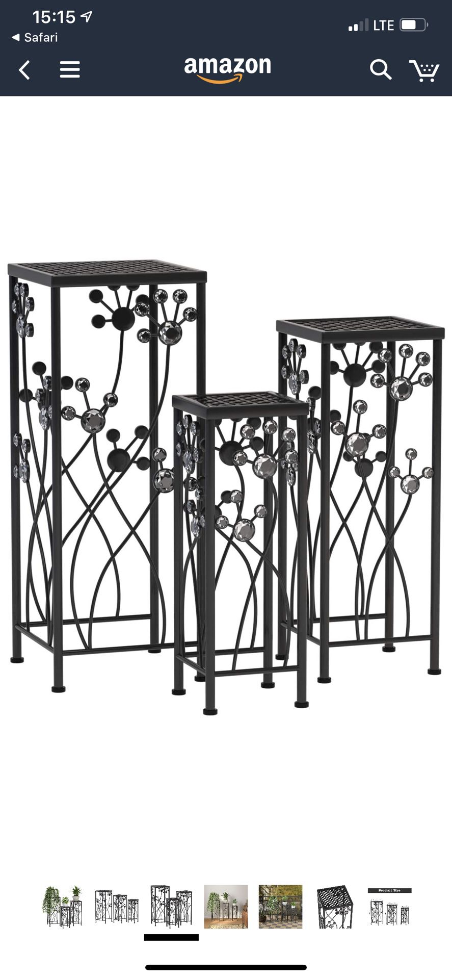 Mecor Metal Plant Stand 3 in 1 Flower Pot Holder Indoor/Outdoor Display Rack for Potted Plant