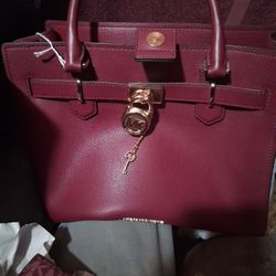 Michael Kors Hand Bag Medium Burgandy