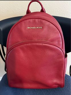 Like New Authentic Michael Kors  Red Leather Backpack