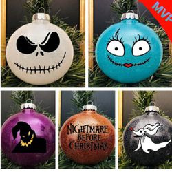 Nightmare before christmas ornaments.