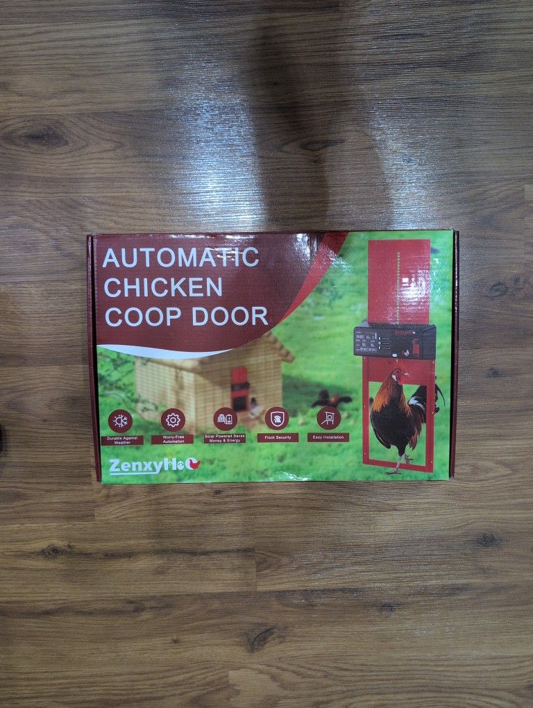 Zenxyl Loc Automatic Chicken Coup Door Solar Powered Brand New Flock Security