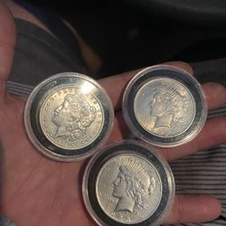Morgan And Peace Silver Dollars