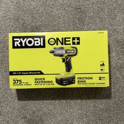 Ryobi ONE+ 18V 1/2" Impact Wrench Kit 4.0 Ah Battery & Charger