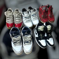 Jordan Retro Sneaker Bundle – 4 Pairs, Mixed Styles, All Authentic – Name Your Price / Best Offer