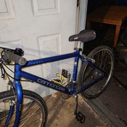 Vintage classic 90s Cannondale M500 mountain city bike bicycle 18 inch blue aluminum 

This is a beautiful vintage early '90s Cannondale mountain bike