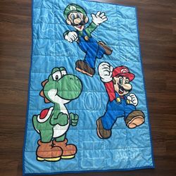 Nintendo Super ‘Mario Luigi Yoshi’ 5lbs Plush Weighted Blanket