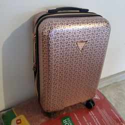 GUESS Rose Gold Carry On Luggage