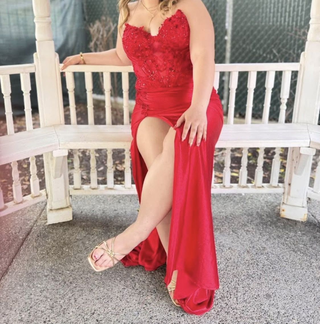 Red Prom Dress Corset