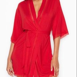 Victoria's Secret Cozy Red Plush Robe