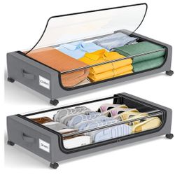 2 Pack Underbed Storage On Wheels