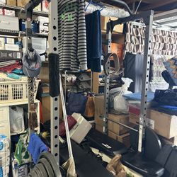Rack/Barbel/ Bench And Weights 