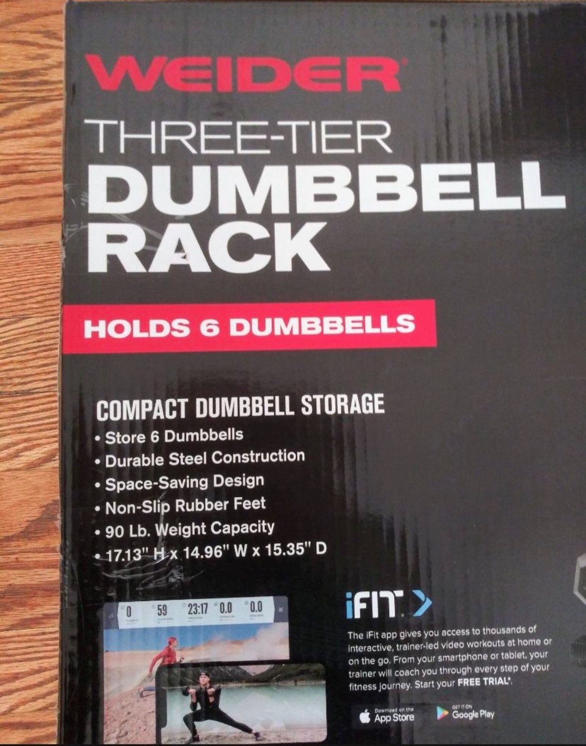 Weider 3 tier dumbbell rack hotsell