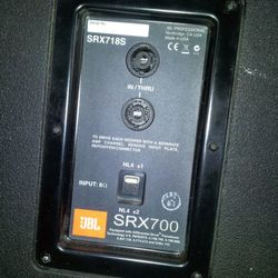 JBL SRX718S Subwoofer and JBL SRX712M Main/Monitor Speakers 